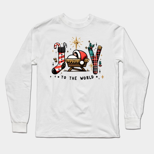 Joy to the world Long Sleeve T-Shirt by MZeeDesigns